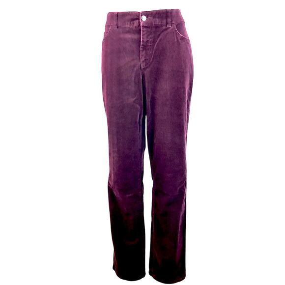 Chaps Pants - Chaps Traditional  Preppy Maroon Burgundy Corduroy Pants Classic Jeans Styling